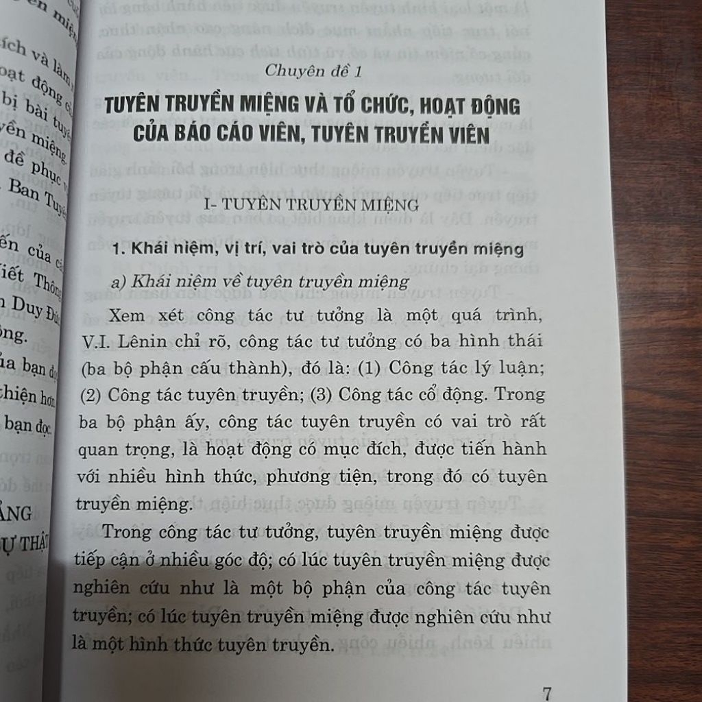 Sách - Tài liệu bồi dưỡng nghiệp vụ tuyên truyền miệng