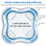 Hồ bơi phao cho bé Intex 56475, kích thước 2,29mx2m2/1m59x1m59, có thể 4-5 bé chơi, hình vuông có ghế, bảo hành 12 tháng — ảnh 2