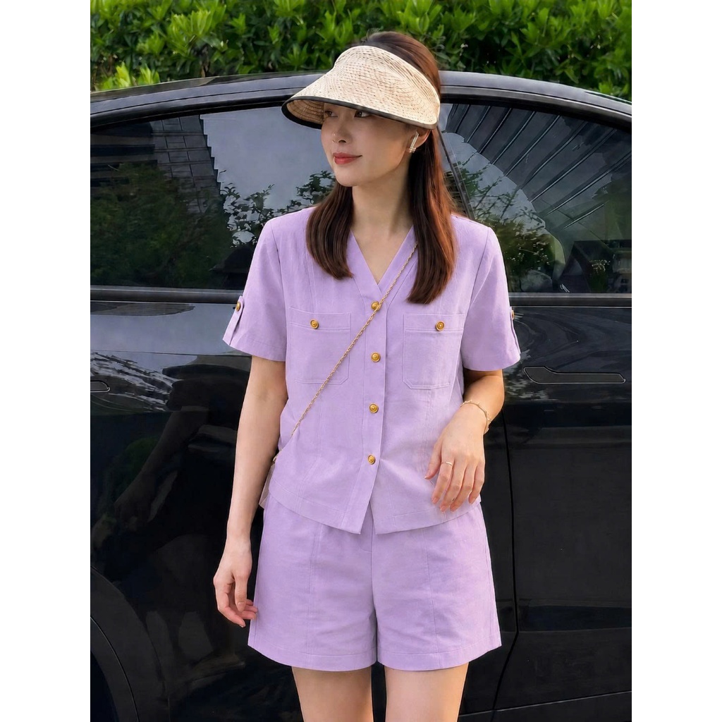 SÉT BỘ 4 MÀU CỘC TAY, CỔ CHỮ V  MỀM MẠI NĂNG ĐỘNG , THÍCH HỢP ĐI CHƠI CAFE B16