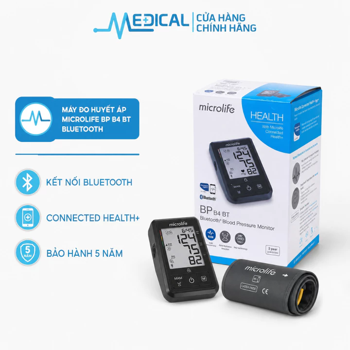 Máy đo huyết áp bắp tay B4 BT kết nối Bluetooth giúp theo dõi huyết áp hiệu quả - MEDICAL