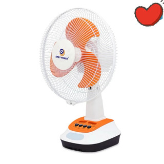 Quạt bàn tích điện, có sạc điện thoại, có đèn chạy điện 220v 12 inch hãng EASY POWER