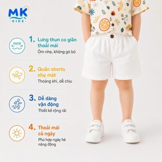 Set Bộ Bé Trai Citrus MK Kids Áo Sơ Mi Họa Tiết Nổi Bật Đi Biển Mùa Hè Chất Đũi Tơ Thoáng Mát 2-10 Tuổi