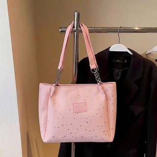 [LM2610] Túi Công Sở Tote Vải Đính Sao Kim Tuyến Nổi Óng Ánh Size 35