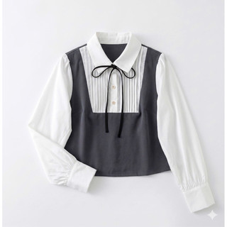 Áo crop cổ nơ xinh xắn