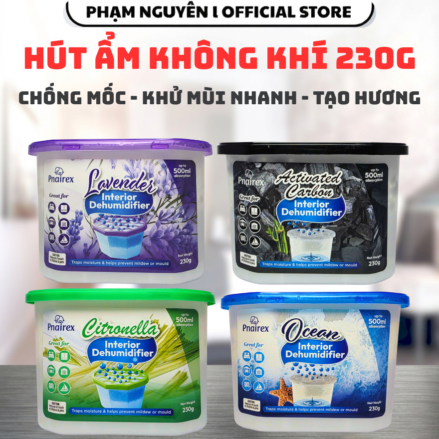 HỘP HÚT ẨM ĐA NĂNG PNAIREX 230G - CHỐNG ẨM MỐC, KHỬ MÙI HIỆU QUẢ