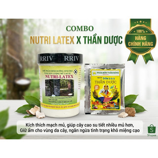 COMBO KÍCH THÍCH MŨ CAO SU NUTRI LATEX 2.5%  x 1 Gói Thần Dược (10ml) - Tăng sản lượng và Dưỡng mặt cạo