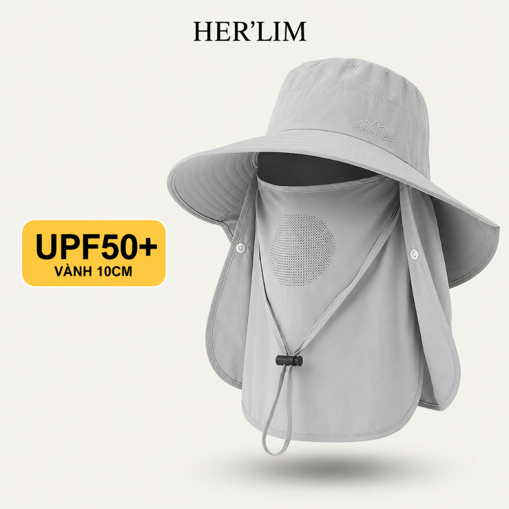 Mũ Nón Lưỡi Trai Chống Nắng Nam Nữ Che Mặt Cổ UPF50+ Combo Đôi Ưu Đãi 15%