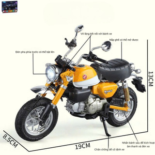 Mô Hình Xe Moto Honda Monkey 125 Tỷ Lệ 1:9 Hợp Kim Cao Cấp – Xe Mô Tô Mini Cổ Điển,Đồ Chơi Sưu Tầm