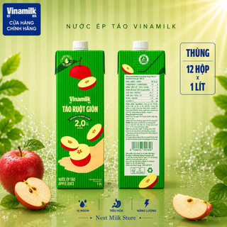 Nước Ép Táo Vinamilk Táo Ruột Giòn 1L - Thùng 12 Hộp