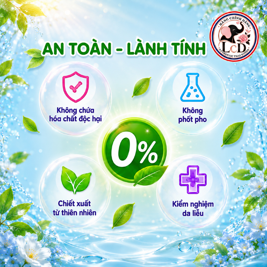 Hàng Nội Địa Nước Giặt Dnee Organic Thái Lan 2800ml Chính Hãng - Sạch Sâu, Thơm Lâu, Dịu Nhẹ Cho Da - [LcD STORE]