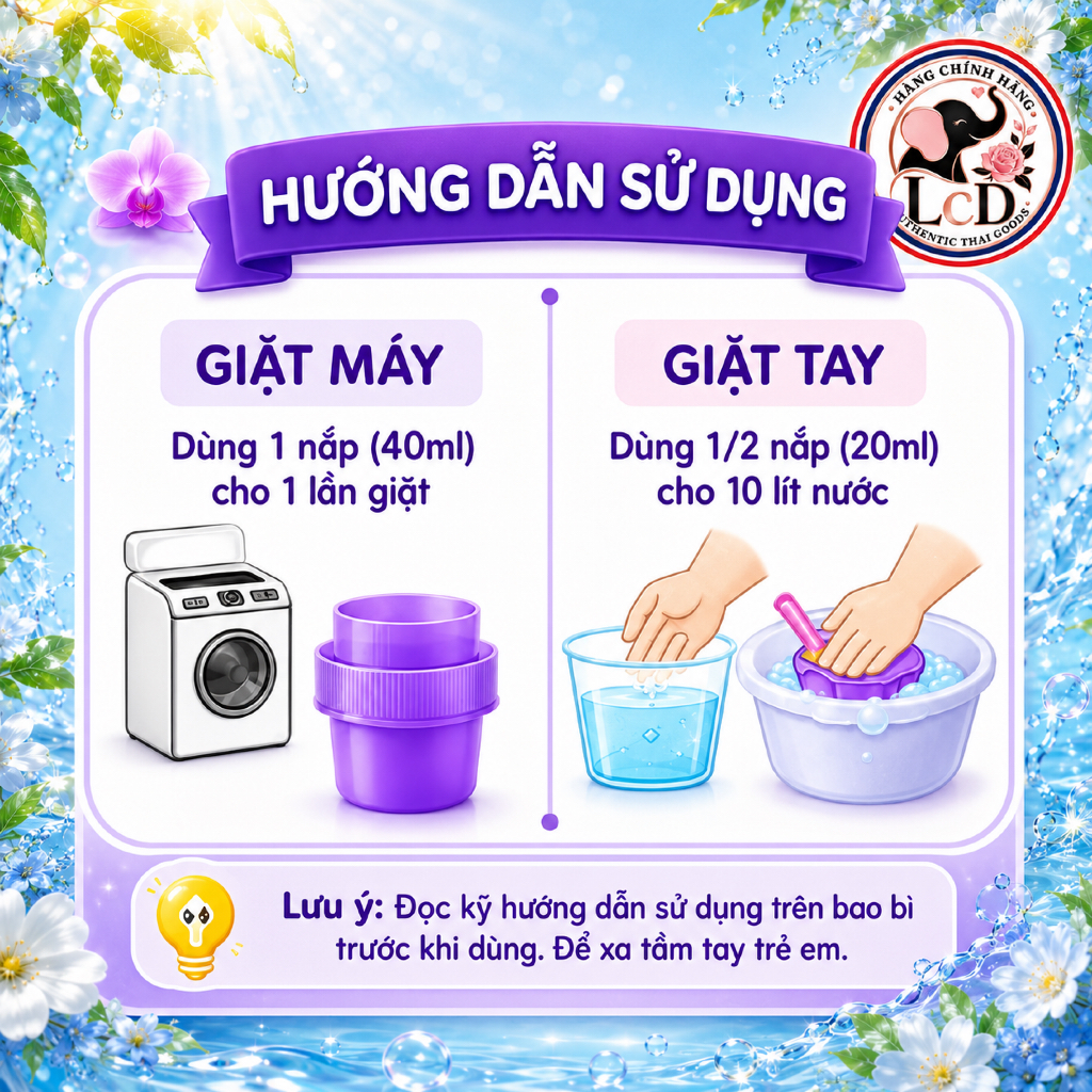 Hàng Nội Địa Nước Giặt Dnee Organic Thái Lan 2800ml Chính Hãng - Sạch Sâu, Thơm Lâu, Dịu Nhẹ Cho Da - [LcD STORE]