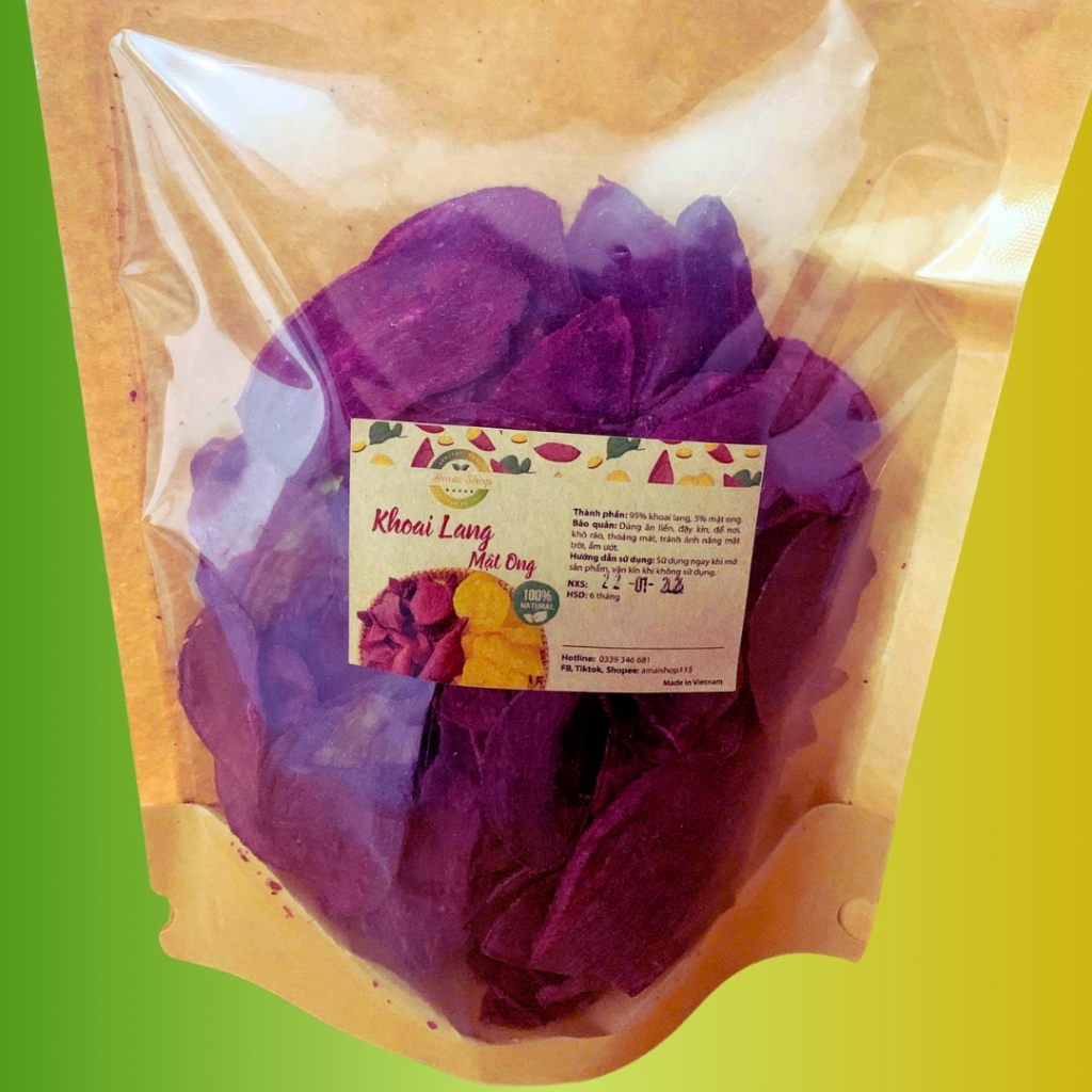 🍠 KHOAI LANG TÍM SẤY MẬT ONG AMAI - LOẠI 1 NGUYÊN CHẤT - NGỌT DỊU TỰ NHIÊN - NÔNG SẢN SẠCH HEALTHY