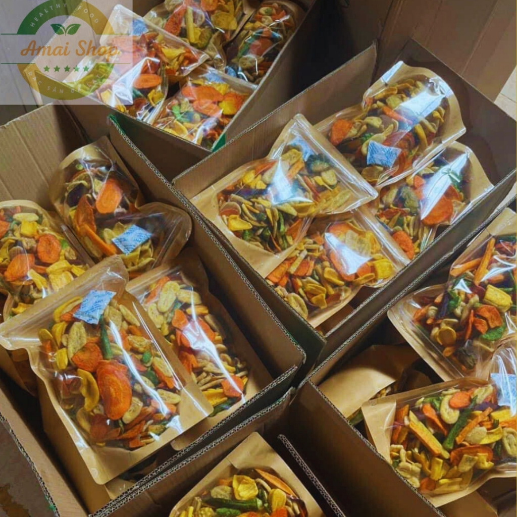 RAU CỦ SẤY GIÒN THẬP CẨM AMAI - NGUYÊN CHẤT LOẠI 1- KHÔNG ĐƯỜNG, GIÒN TAN- TỐT CHO SỨC KHỎE