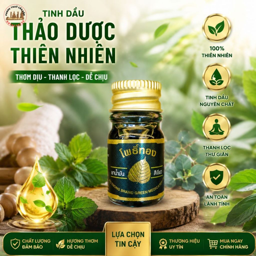 Dầu Nước bồ đề nhí Thái Lan 5cc – Nhỏ Gọn Tiện Lợi, Hương Thảo Dược dịu nhẹ