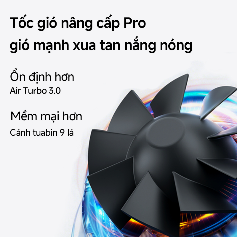 Quạt cầm tay JisuLife Pro1S siêu gọn nhẹ, gió mạnh, pin bền, điều chỉnh 100 mức, màn hình LED, sạc tiện lợi, dễ mang đi