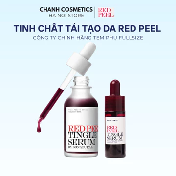 Serum Tinh chất thay da sinh học So’Natural Red Peel Tingle Serum Tinh chất tẩy da chết dưỡng sáng, làm mịn da – Rosel