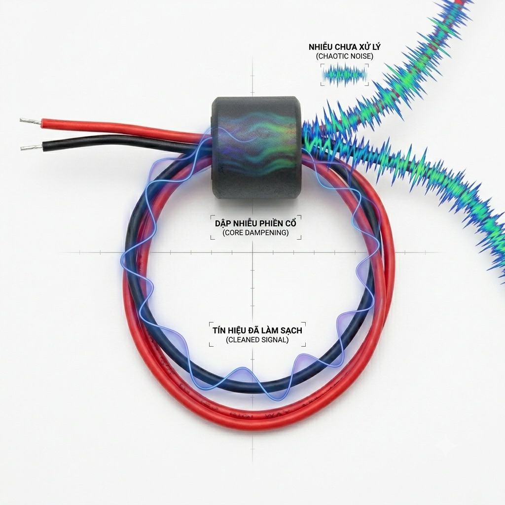 Lõi Từ Tính [Combo10 Cái] Ferrite (Ferrite Core) Dập Nhiễu Chống Sôi – Chuyên Dụng Cho Dây Điện | Tín Hiệu
