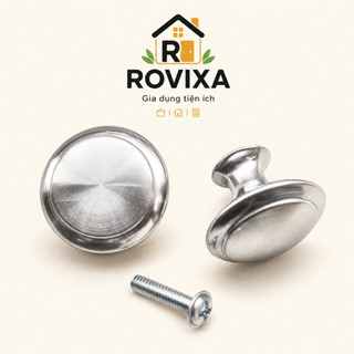 Núm Tủ Tròn Kèm Vít(giá 5 cái) - Núm Bọc Inox, Núm Nhựa Giả Gỗ Vàng, Giả Gỗ Nâu - Tay Nắm Cửa Tủ Ngăn Kéo