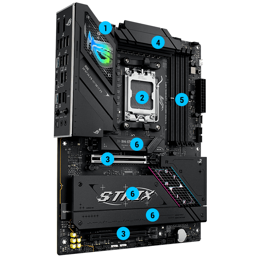 Mainboard ASUS ROG GAMING B850-F GAMING WIFI | DDR5, AM5, BH 36 tháng | BigBuy360 - bigbuy360.vn