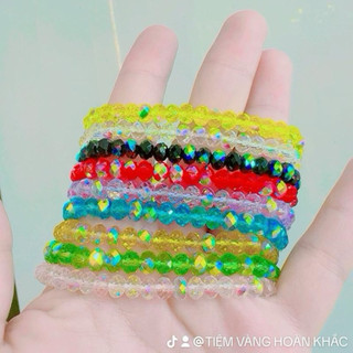 Phụ kiện vòng đeo tay pha lê trơn Hoàn Khắc