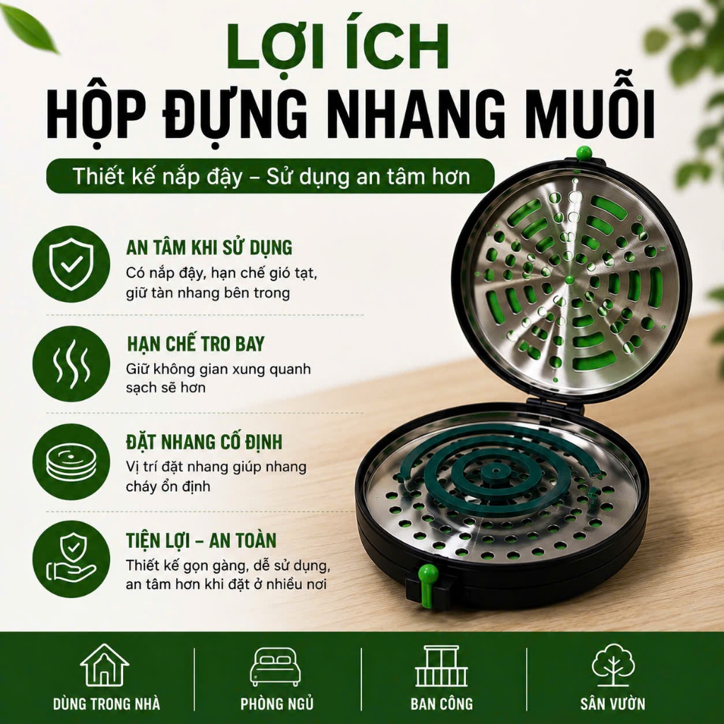 ✨ GIÁ SỈ ✨ HỘP ĐỰNG NHANG MUỖI BẰNG NHỰA  TIỆN LỢI