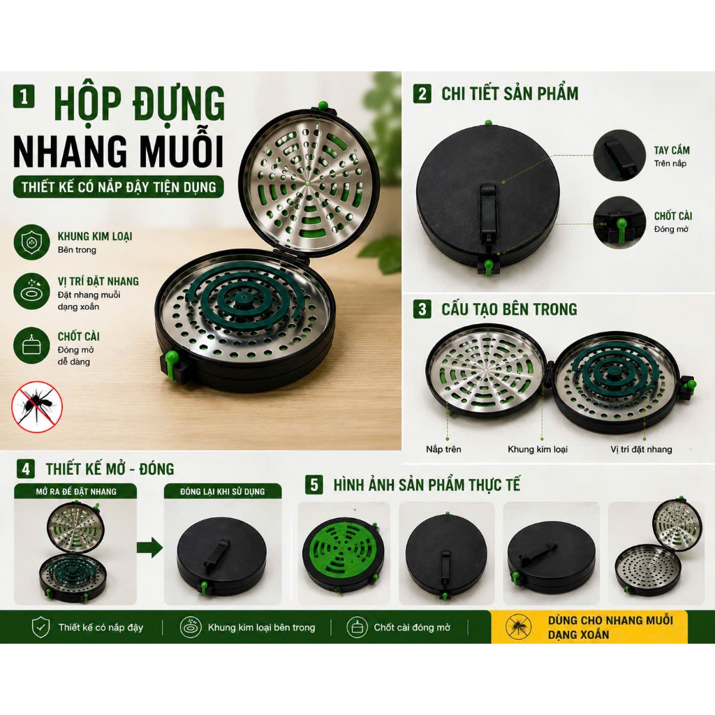✨ GIÁ SỈ ✨ HỘP ĐỰNG NHANG MUỖI BẰNG NHỰA  TIỆN LỢI