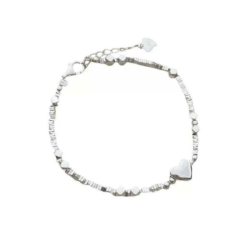 Vòng tay bạc hình trái tim thời trang