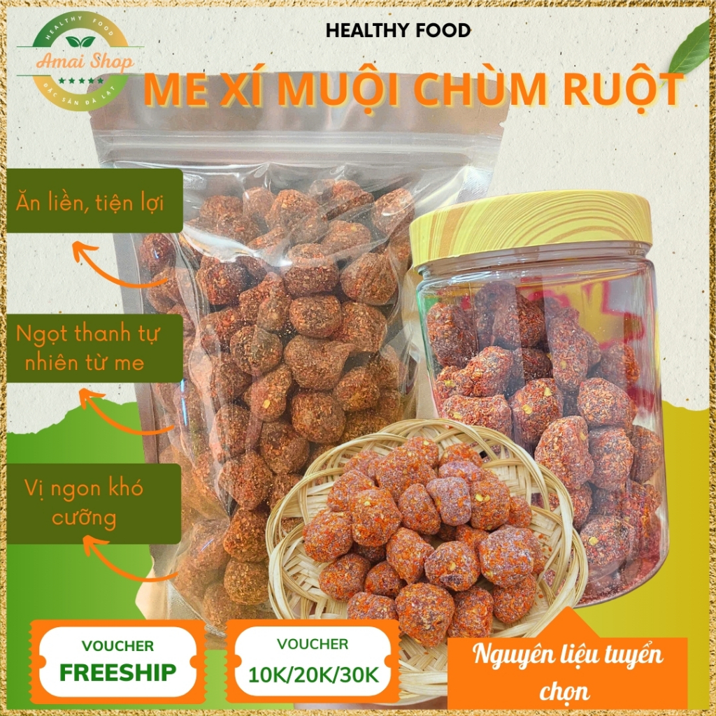 ME XÍ MUỘI CHÙM RUỘT AMAI- CHUA CAY MẶN NGỌT -LOẠI 1- NGUYÊN LIỆU TUYỂN CHỌN