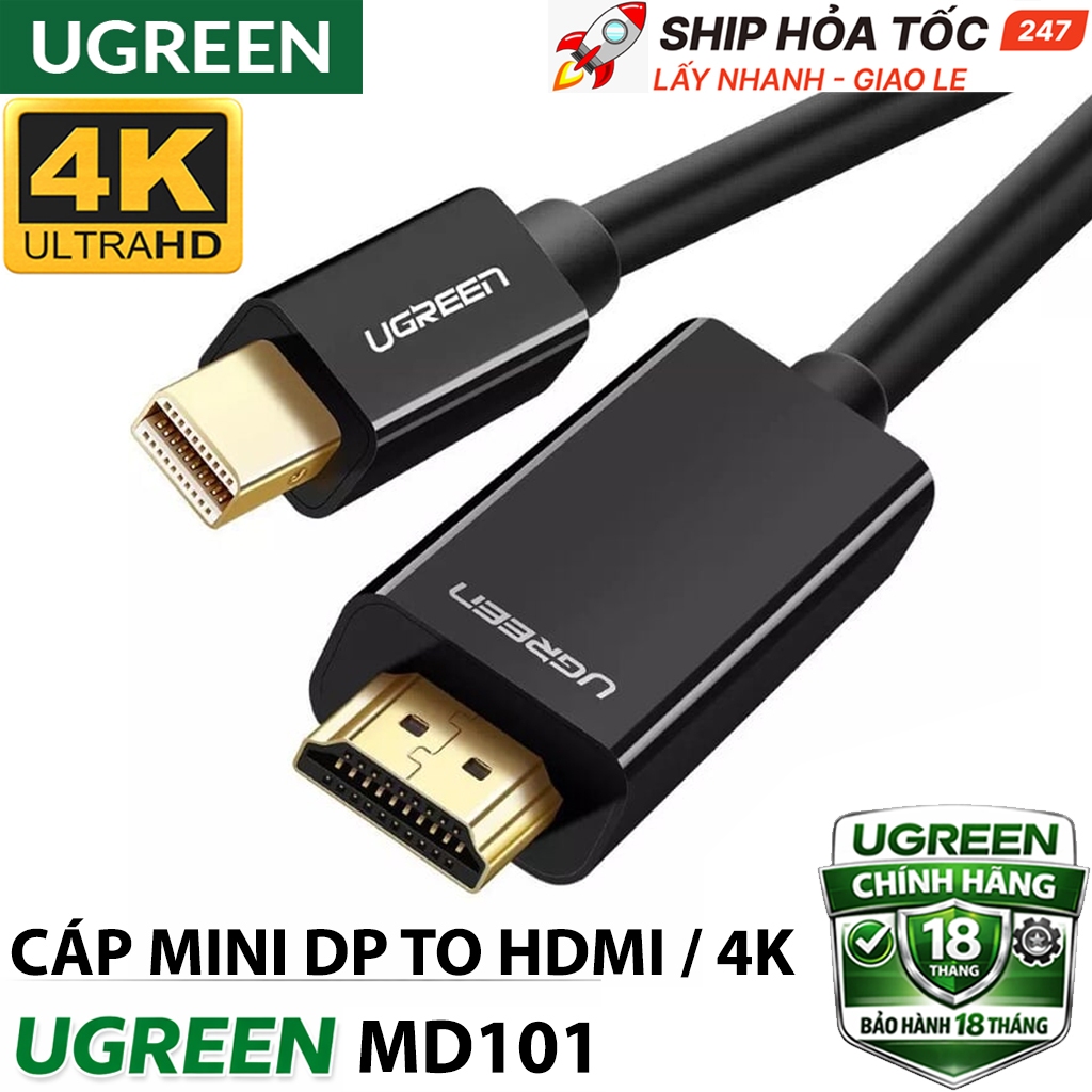 Cáp Mini DisplayPort (Thunderbolt) Sang HDMI UGREEN MD101, Dây ...