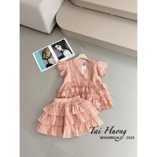 PHẠN THUỲ SHOP: SET BỘ ÁO TƠ TẦNG BÈO MIX CHÂN VÁY TẦNG XOÈ