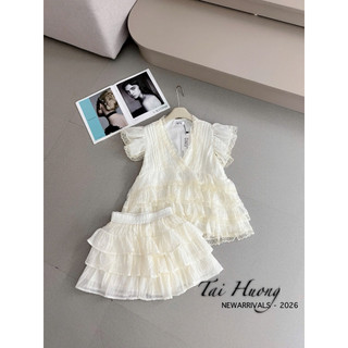 PHẠN THUỲ SHOP: SET BỘ ÁO TƠ TẦNG BÈO MIX CHÂN VÁY TẦNG XOÈ