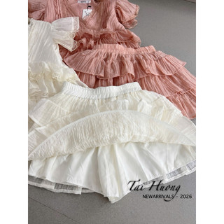 PHẠN THUỲ SHOP: SET BỘ ÁO TƠ TẦNG BÈO MIX CHÂN VÁY TẦNG XOÈ