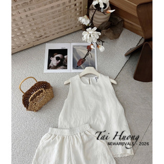 PHẠM THUỲ SHOP: SET BỘ ÁO SÁT NÁCH MIX QUẦN SHORT HOẠ TIẾT ĐỤC LỖ