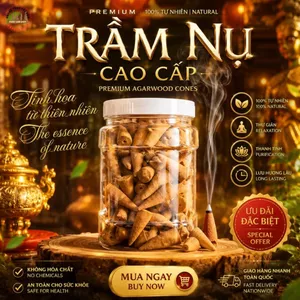 Hộp Trầm Hương Thiêng 500gr – 128 Viên Sạch, Không Bụi