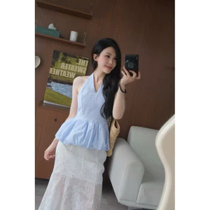 Áo yếm cổ buộc nơ