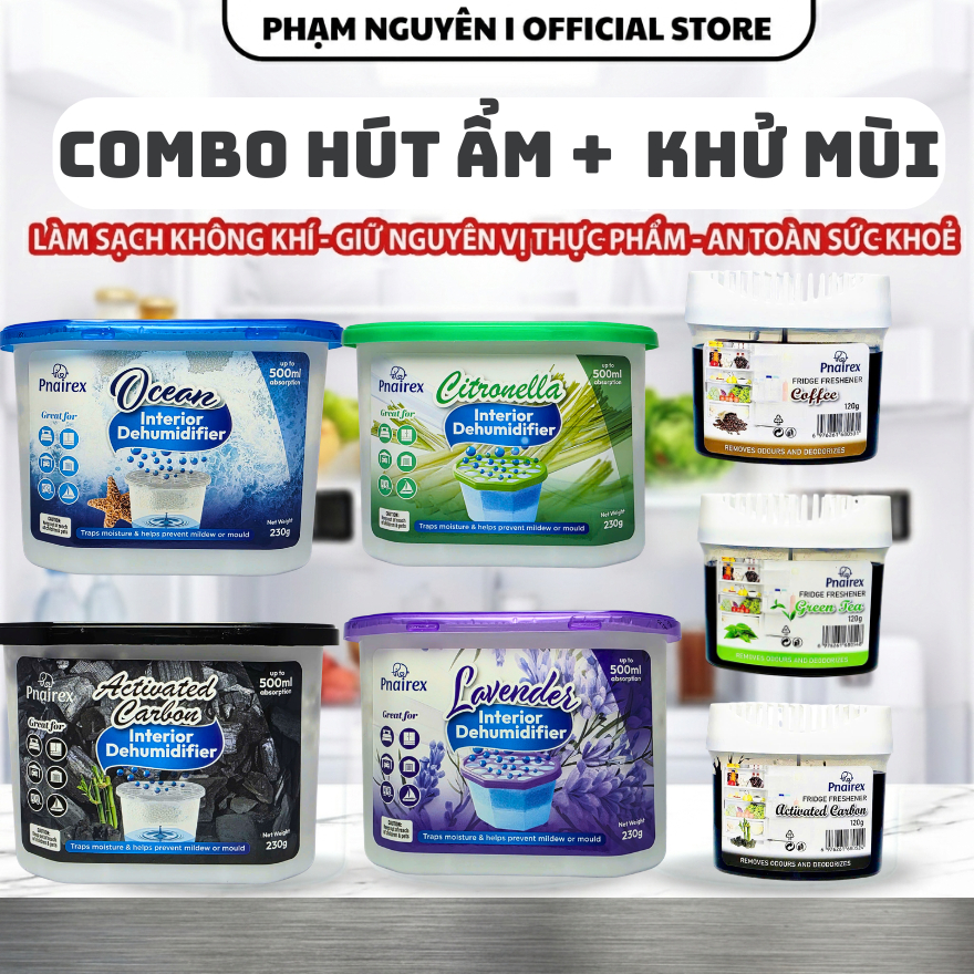 COMBO HÚT ẨM VÀ KHỬ MÙI TỦ LẠNH PNAIREX - SẠCH KHUẨN, KHỬ MÙI HÔI HIỆU QUẢ