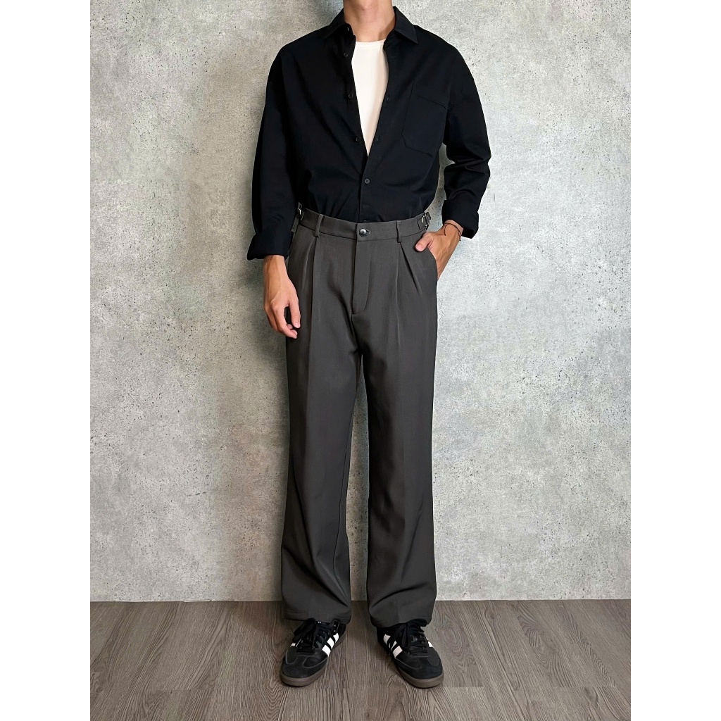 Quần Âu Nam Ống Suông Form Đứng Dễ Phối Đồ Phong Cách Thanh Lịch Classic Wide Leg Pant MODMEN