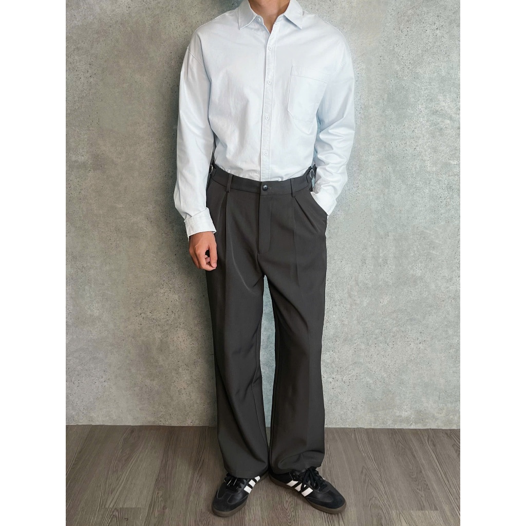 Quần Âu Nam Ống Suông Form Đứng Dễ Phối Đồ Phong Cách Thanh Lịch Classic Wide Leg Pant MODMEN