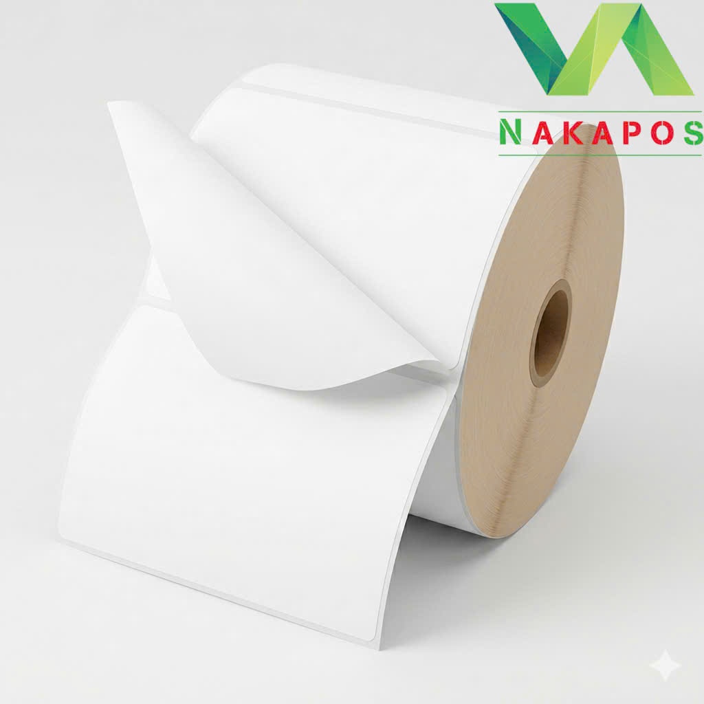 Giấy in tem mã vạch 100×80mm decal nhiệt 100x80 giấy nhiệt 100*80 giấy in đơn hàng dán được 10*8 tem vận chuyển 100x75