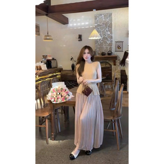 •𝙆𝙞𝙣𝙜𝙨𝙝𝙤𝙥𝙗𝙚𝙖𝙪𝙩𝙮•Set Áo Tăm Tay Hến Mix Váy Ly QC