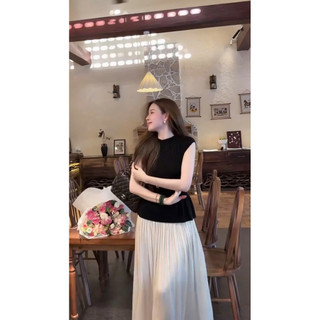 •𝙆𝙞𝙣𝙜𝙨𝙝𝙤𝙥𝙗𝙚𝙖𝙪𝙩𝙮•Set Áo Tăm Tay Hến Mix Váy Ly QC