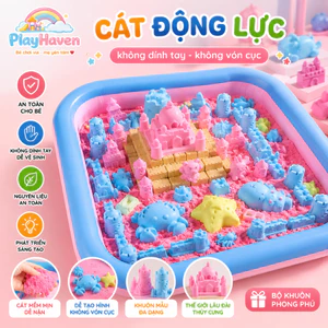 Cát Động Lực Cho Bé Kèm Khuôn - Bộ Cát Tạo Hình Không Dính Tay An Toàn