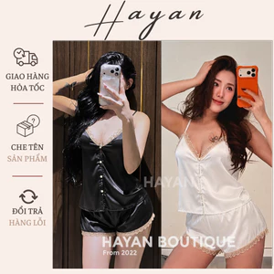 HT130 Bộ ngủ sexy ren viền xẻ v1 tôn dáng,đồ ngủ lụa đơn giản sang chảnh quyến rũ HT130