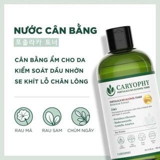 [Tặng cột tóc cho đơn 19K] Toner Nước Cân Bằng Da CARYOPHY Portulaca Toner 300ml Hàn Quốc Cho Da Dầu Mụn