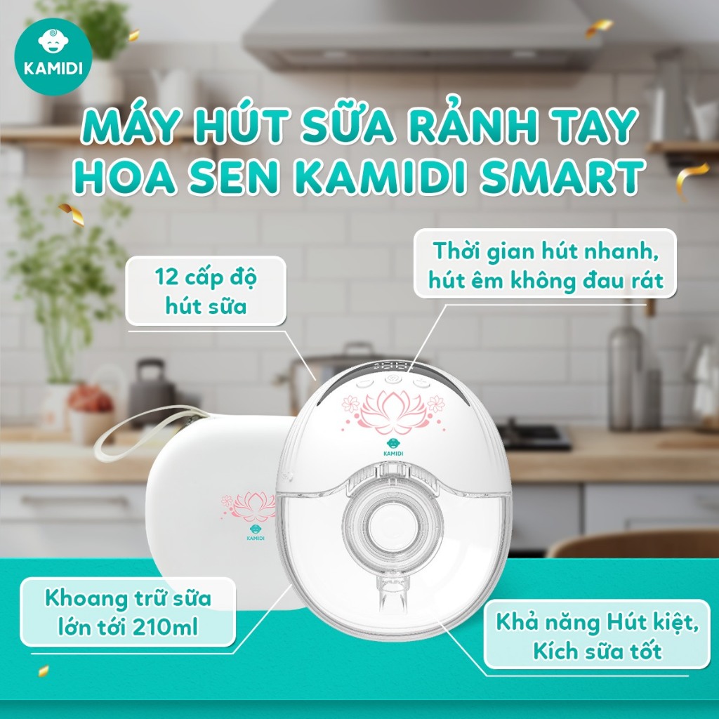 [HỎA TỐC HCM HN] Máy Hút Sữa Không Dây Kamidi Smart - Máy Hút Sữa Rảnh Tay - Máy Hút Sữa Cho Mẹ