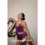 HT147 Bộ ngủ sexy phối ren ren xẻ trước dây buộc gợi cảm,đồ ngủ lụa sexy mặc nhà HT147