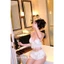 HT147 Bộ ngủ sexy phối ren ren xẻ trước dây buộc gợi cảm,đồ ngủ lụa sexy mặc nhà HT147