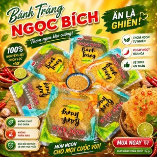 [Combo 8 bịch ] Bánh Tráng Ngọc Bích Ăn Liền Siêu Ngon Cay Mặn Ngọt Vừa Vị Đặc Sản Tây Ninh
