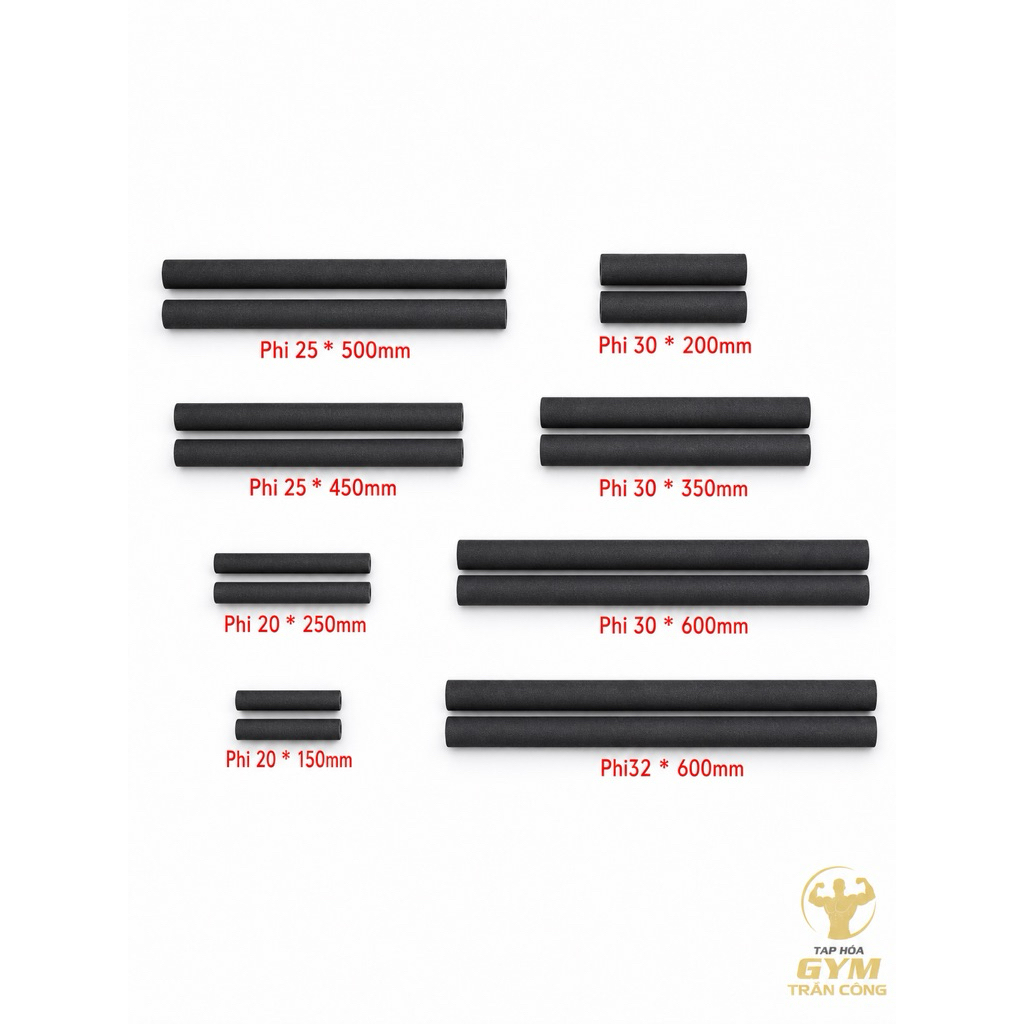 🏋️‍♂️ Ống cao su bọc tay cầm máy gym chất liệu cao su lưu hóa, không xốp, dày 3mm – Siêu bền,cầm chắc tay 💪