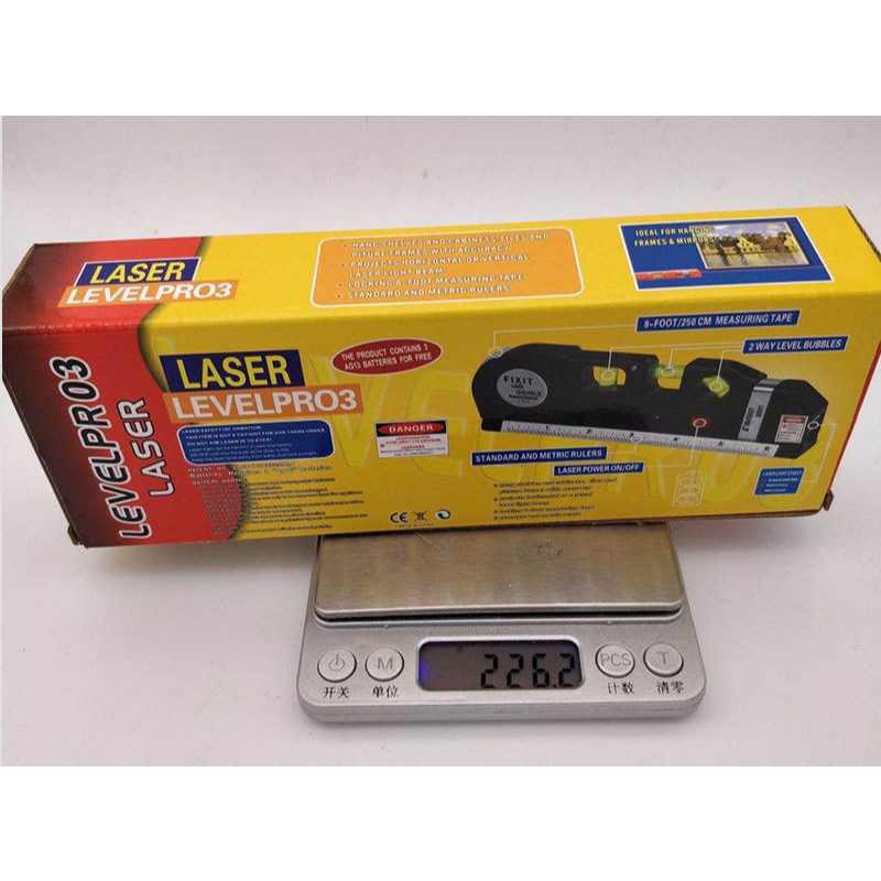 Thước Thủy Laser Đa Năng 3 Trong 1|Thước Cuộn 2.5M|Đo Ngang Đo Dọc 45°|Cân Bằng Chính Xác